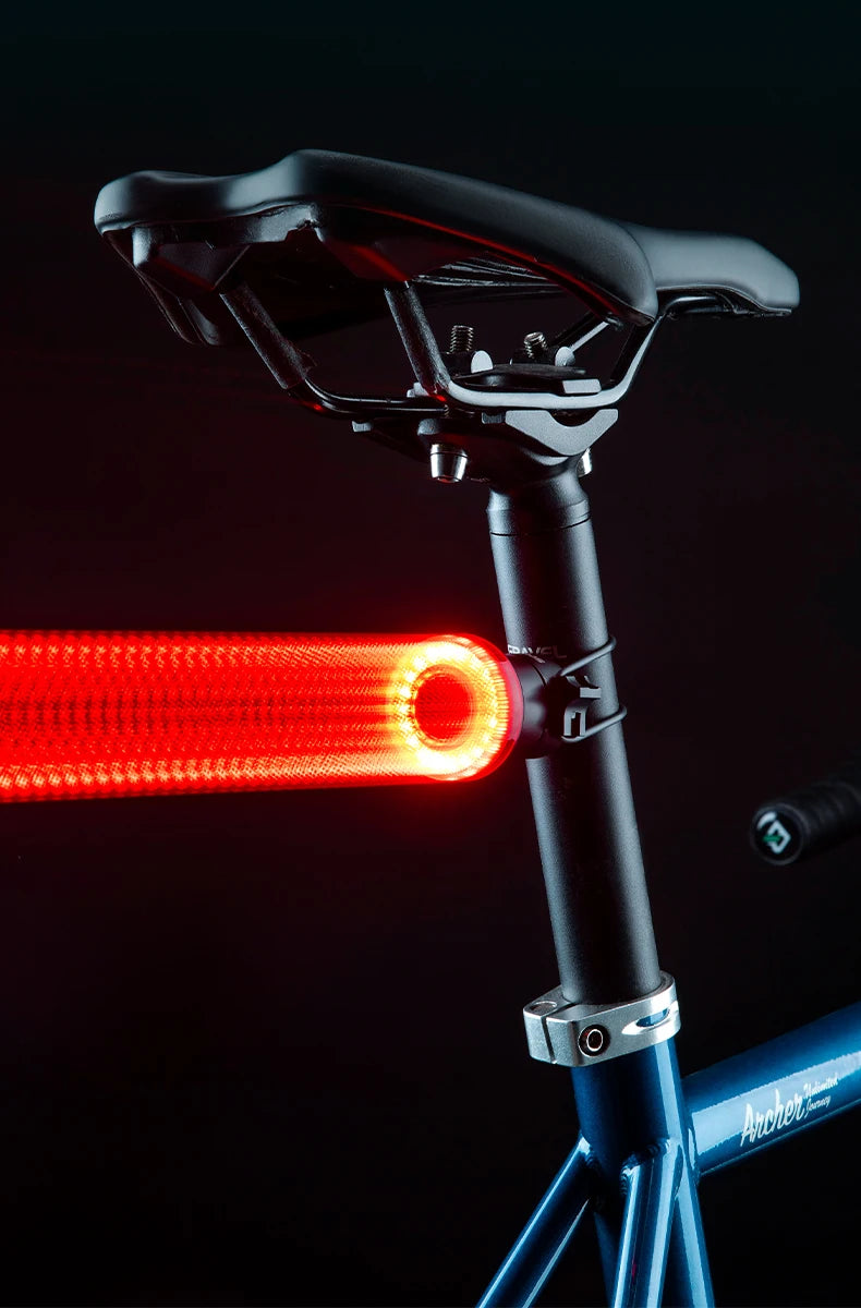 ROCKBROS Smart Bike Tail Light – Wodoodporna, IPX6, Ładowana przez USB-C