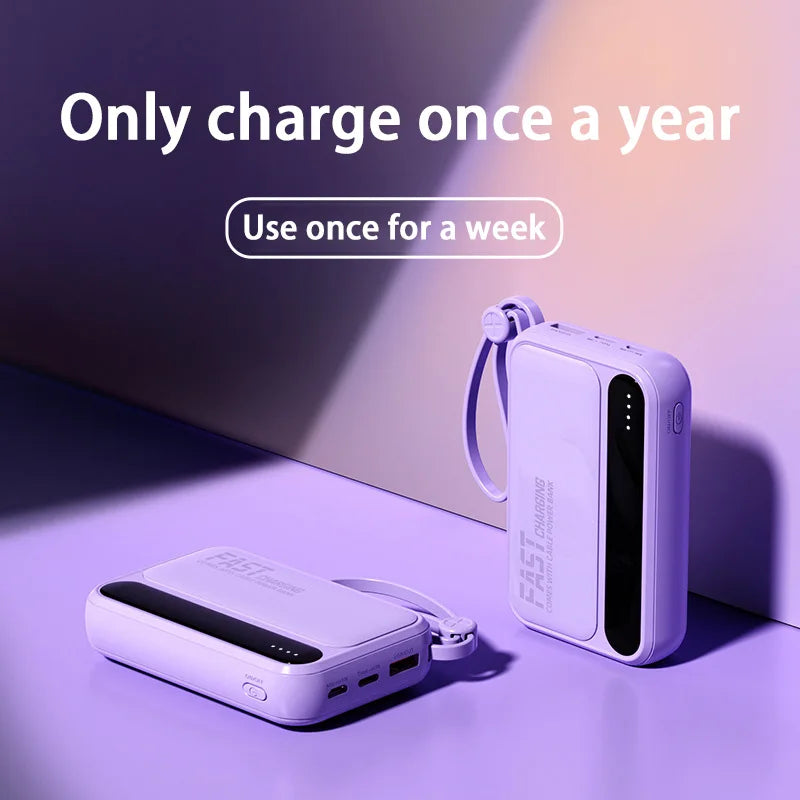 VIVO Power Bank 50000mAh 120W – 4 kable w zestawie, wyświetlacz LED