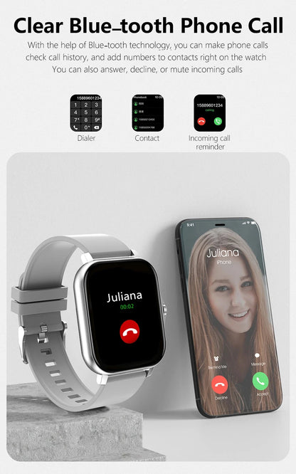 Lenovo Smartwatch 1,83" – Bluetooth-Anrufe, Gesundheitsmonitor, iOS und Android
