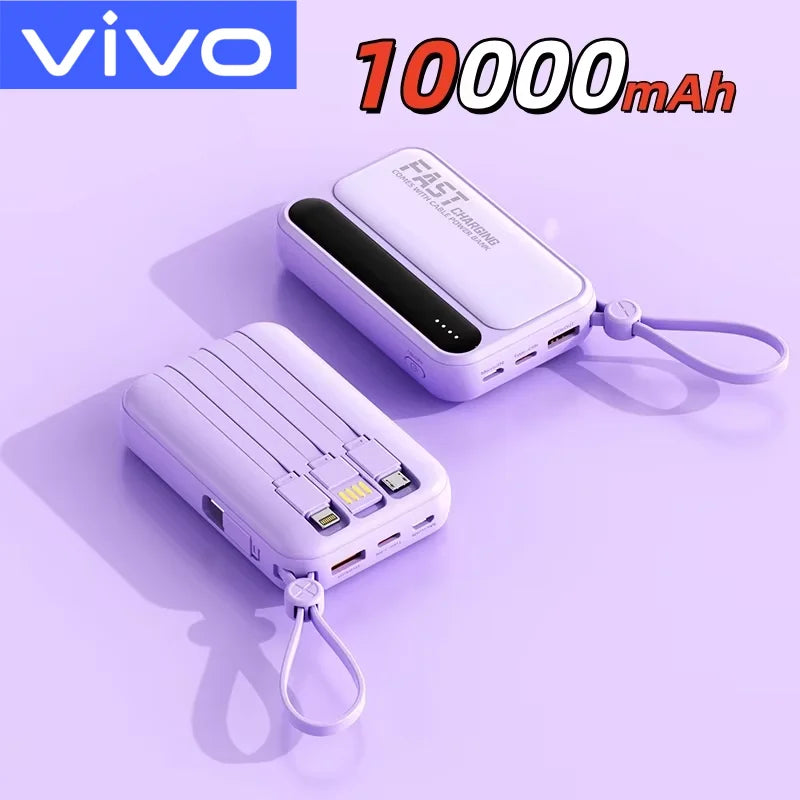 VIVO Power Bank 50000mAh 120W – 4 kable w zestawie, wyświetlacz LED
