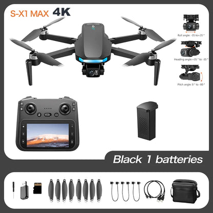 Lenovo S-X1 Drohne GPS 8K – 3-Achsen Gimbal, Hindernisvermeidung, 31 min Flugzeit