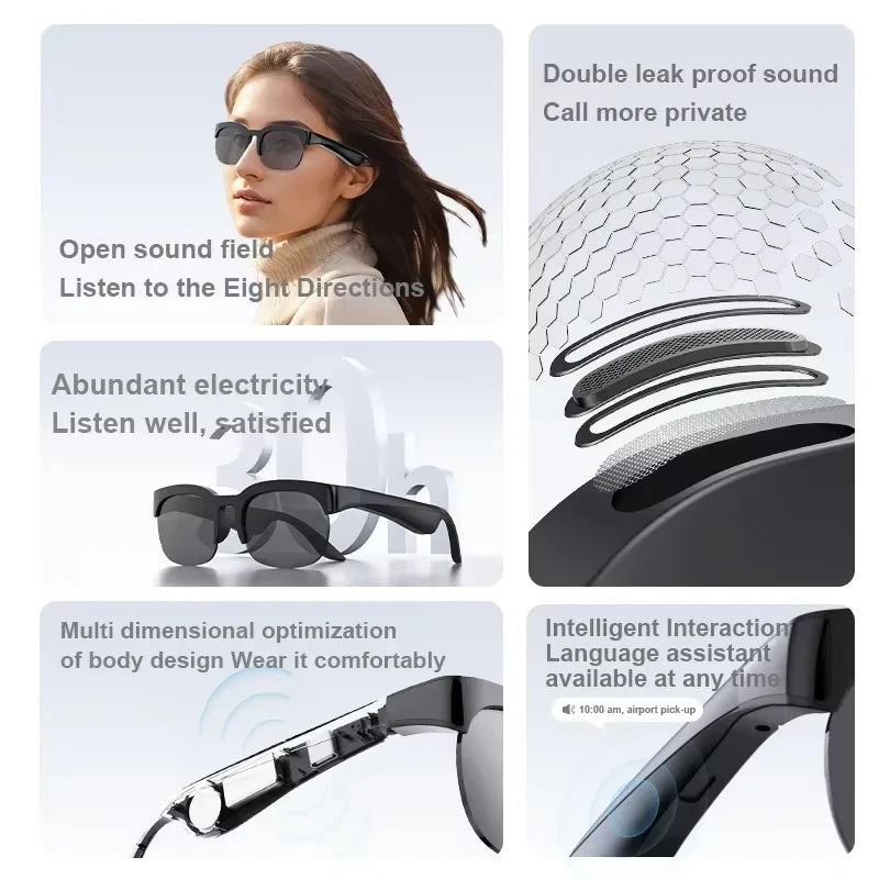 Lenovo 8K AI Smart Glasses D12 – KI-Übersetzung, ChatGPT, Gespräche, Musik