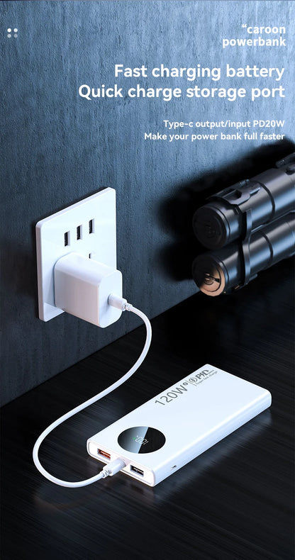 Power Bank 120W – 50000mAh, wyświetlacz LED, szybkie ładowanie