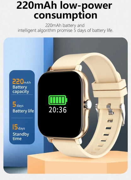 Lenovo Smartwatch 1,83" – Bluetooth-Anrufe, Gesundheitsmonitor, iOS und Android