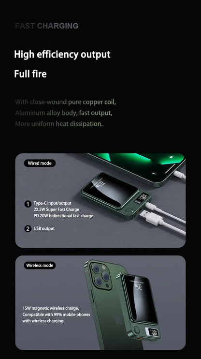 Lenovo Magnetyczny Power Bank – Bezprzewodowe Ładowanie 22.5W, do 200000mAh