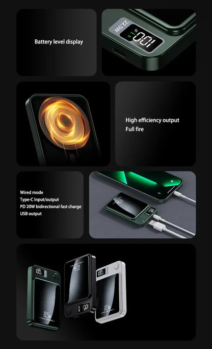 Lenovo Magnetyczny Power Bank – Bezprzewodowe Ładowanie 22.5W, do 200000mAh