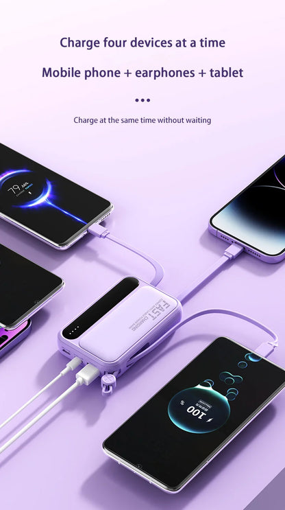 VIVO Power Bank 50000mAh 120W – 4 kable w zestawie, wyświetlacz LED
