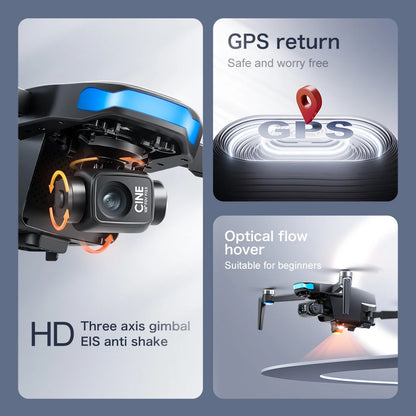 Lenovo S-X1 Drohne GPS 8K – 3-Achsen Gimbal, Hindernisvermeidung, 31 min Flugzeit