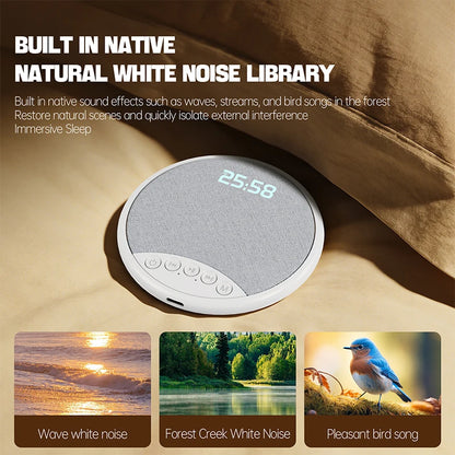 Lenovo Pillow Speaker – White Noise, Bluetooth 5.4, Alarm Clock, Sleep
