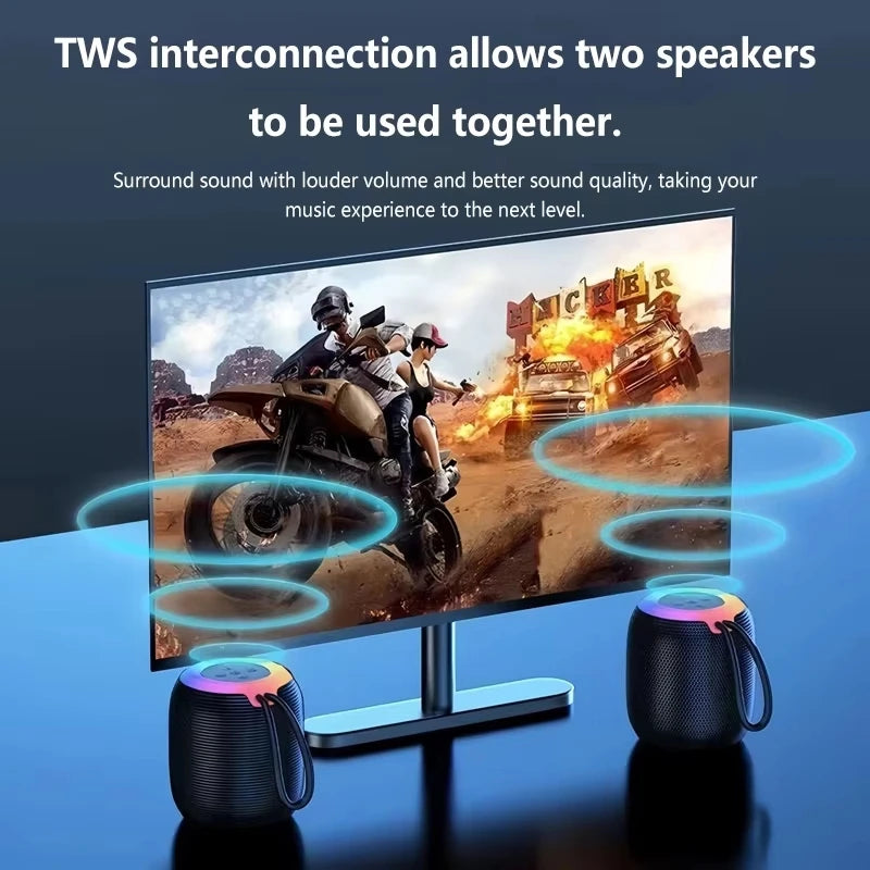 Lenovo Mini Głośnik Bluetooth – Głęboki bas, Smycz, Wodoodporny