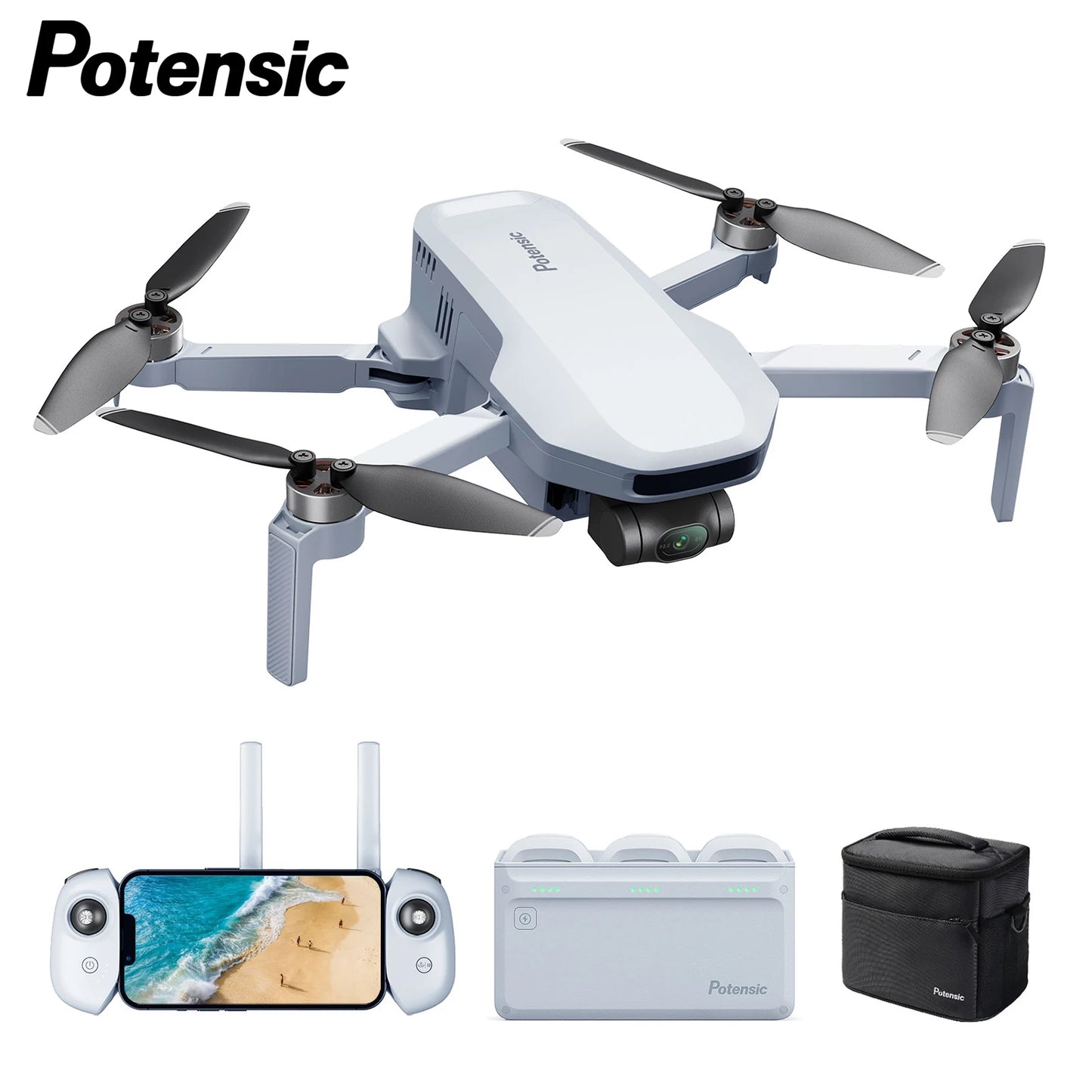 Potensic ATOM Mini Drohne 4K – GPS, 3-Achsen-Gimbal, 6 km Reichweite