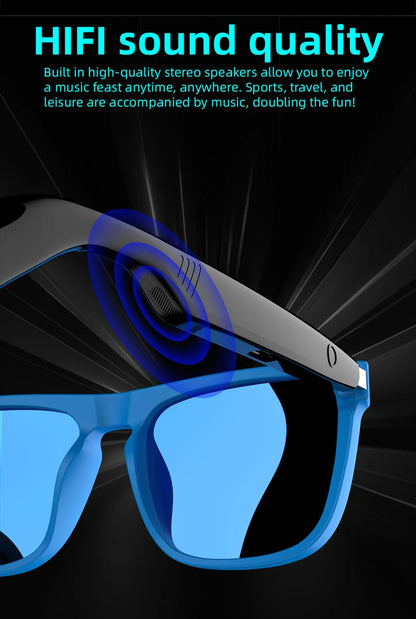 Lenovo AI Smart Sunglasses – Polarized, Voice Assistant, Bluetooth
