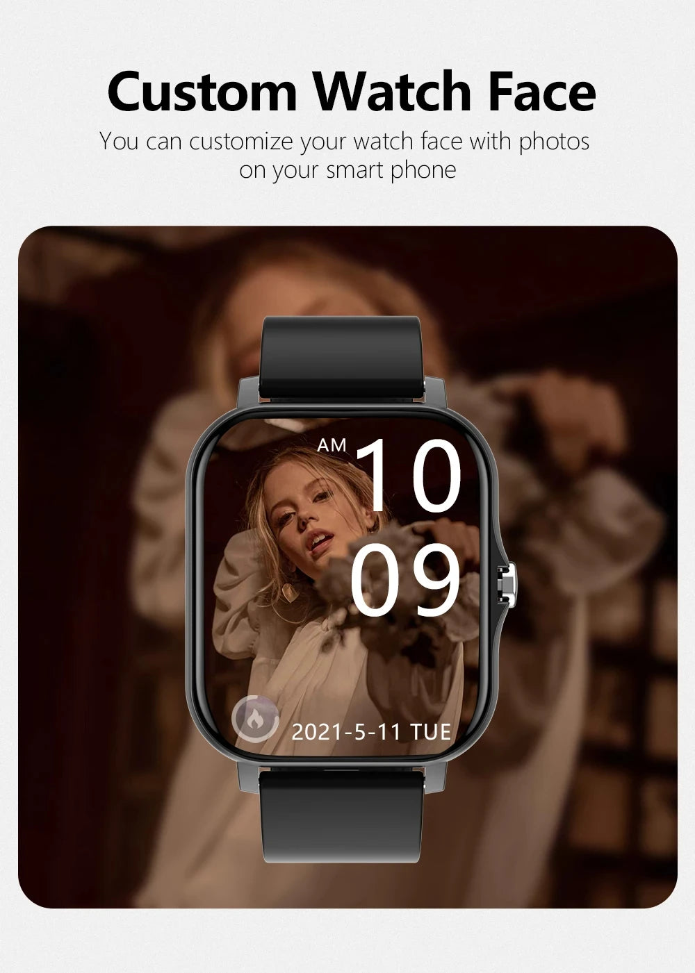 Lenovo Smartwatch 1,83" – Bluetooth-Anrufe, Gesundheitsmonitor, iOS und Android