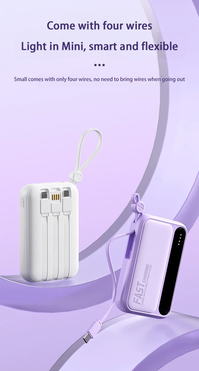 VIVO Power Bank 50000mAh 120W – 4 kable w zestawie, wyświetlacz LED