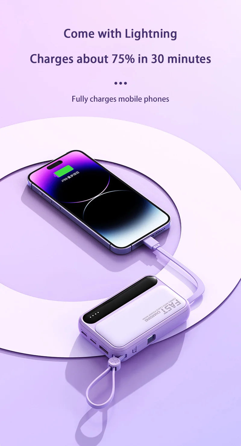 VIVO Power Bank 50000mAh 120W – 4 kable w zestawie, wyświetlacz LED