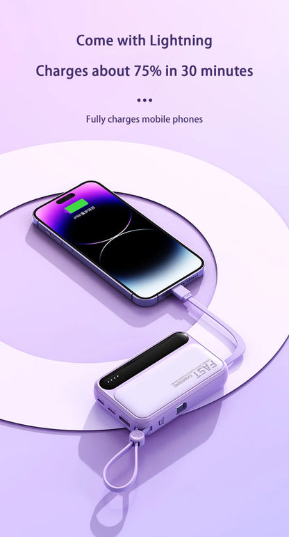 VIVO Power Bank 50000mAh 120W – 4 kable w zestawie, wyświetlacz LED