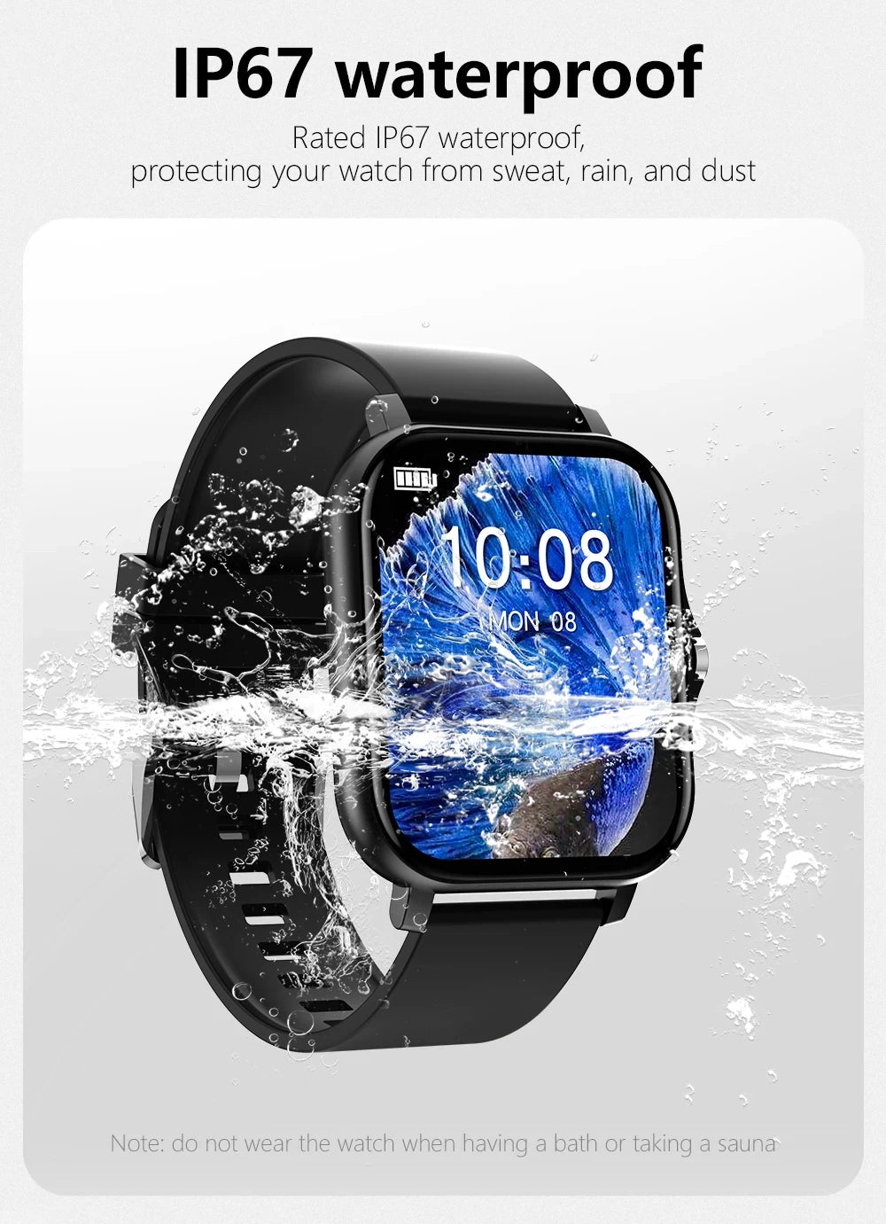 Lenovo Smartwatch 1,83" – Bluetooth-Anrufe, Gesundheitsmonitor, iOS und Android