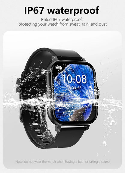 Lenovo Smartwatch 1,83" – Bluetooth-Anrufe, Gesundheitsmonitor, iOS und Android