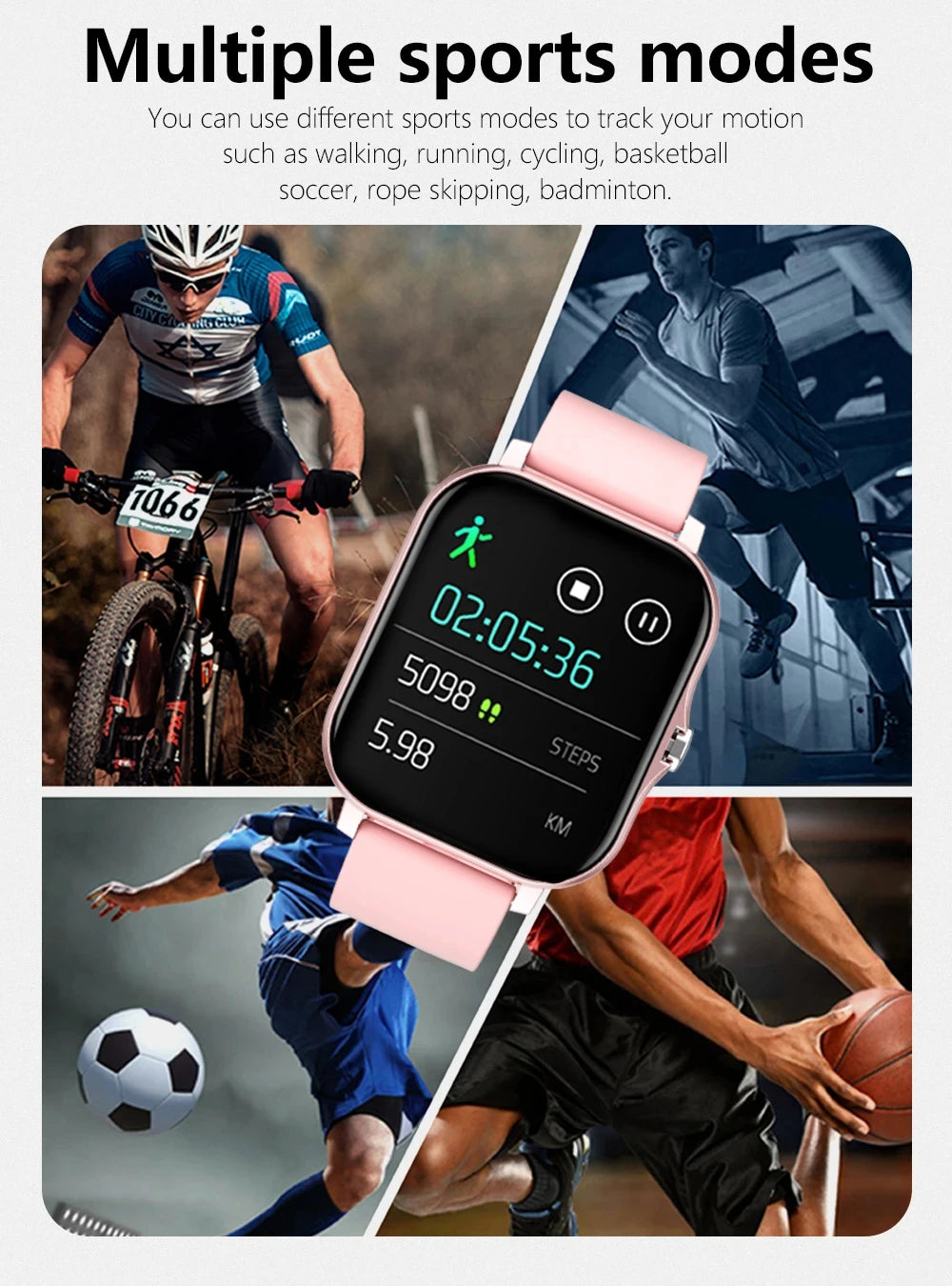 Lenovo Smartwatch 1,83" – Bluetooth-Anrufe, Gesundheitsmonitor, iOS und Android