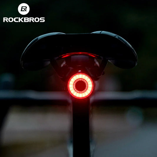 ROCKBROS Smartes Fahrradrücklicht – IPX6 Wasserdicht, USB-C Wiederaufladbar
