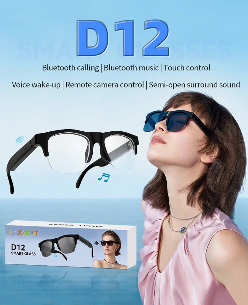 Lenovo 8K AI Smart Glasses D12 – KI-Übersetzung, ChatGPT, Gespräche, Musik