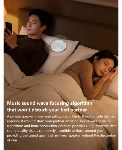 Lenovo Pillow Speaker – White Noise, Bluetooth 5.4, Alarm Clock, Sleep