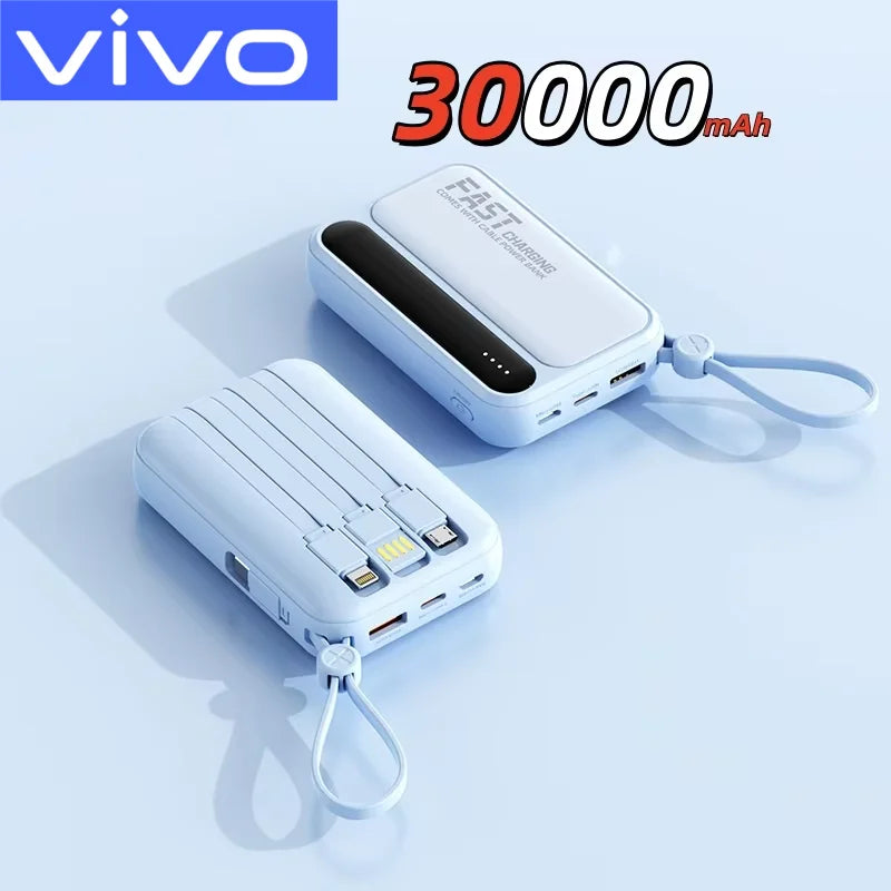 VIVO Power Bank 50000mAh 120W – 4 kable w zestawie, wyświetlacz LED