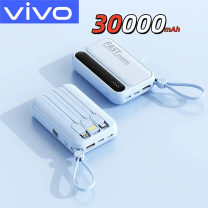 VIVO Power Bank 50000mAh 120W – 4 kable w zestawie, wyświetlacz LED