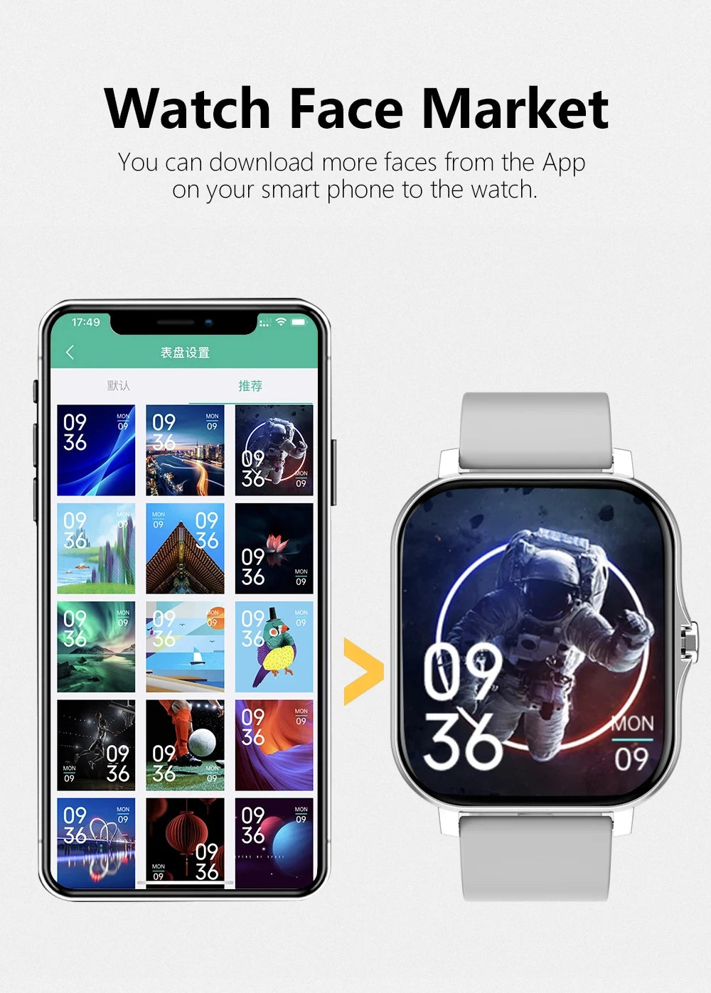 Lenovo Smartwatch 1,83" – Bluetooth-Anrufe, Gesundheitsmonitor, iOS und Android