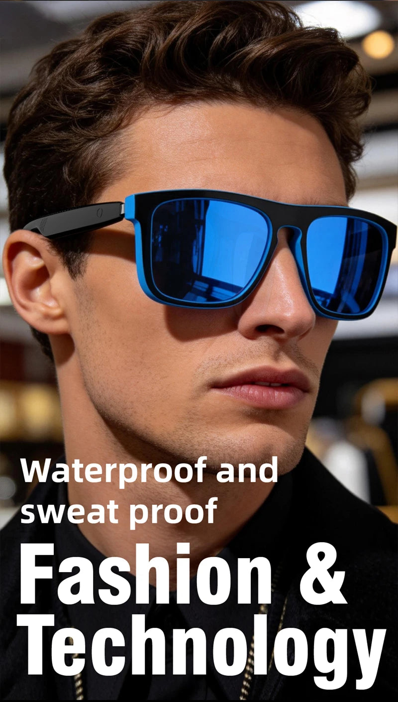Lenovo AI Smart Sunglasses – Polarized, Voice Assistant, Bluetooth