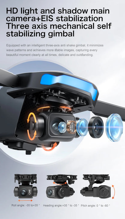 Lenovo S-X1 Drohne GPS 8K – 3-Achsen Gimbal, Hindernisvermeidung, 31 min Flugzeit