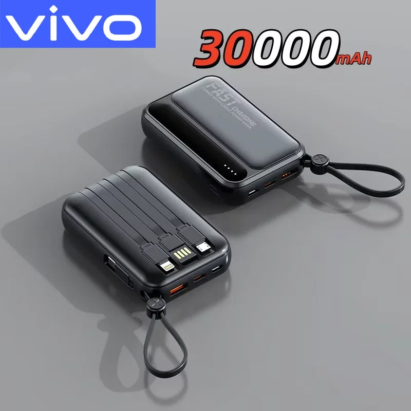 VIVO Power Bank 50000mAh 120W – 4 kable w zestawie, wyświetlacz LED